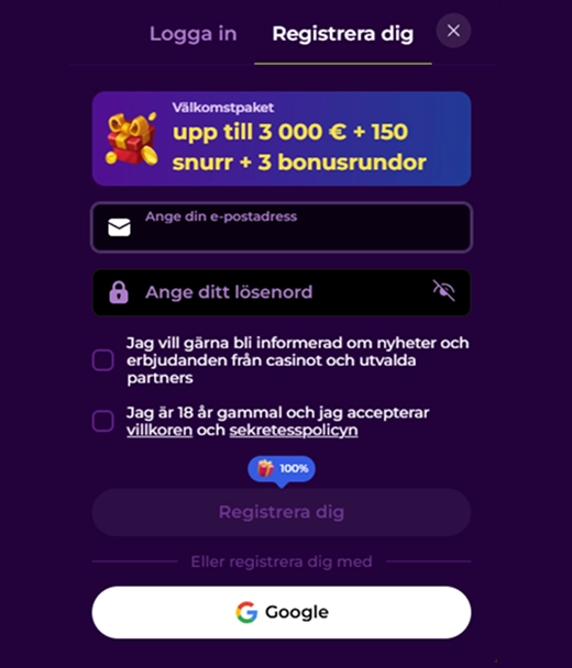 spintein registration